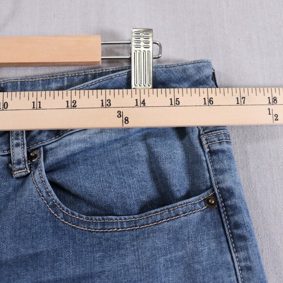 Y2K Ed Hardy Spell Out Bootcut Jeans Womens 32 Skull Snake Embroidered Denim - Picture 13 of 16